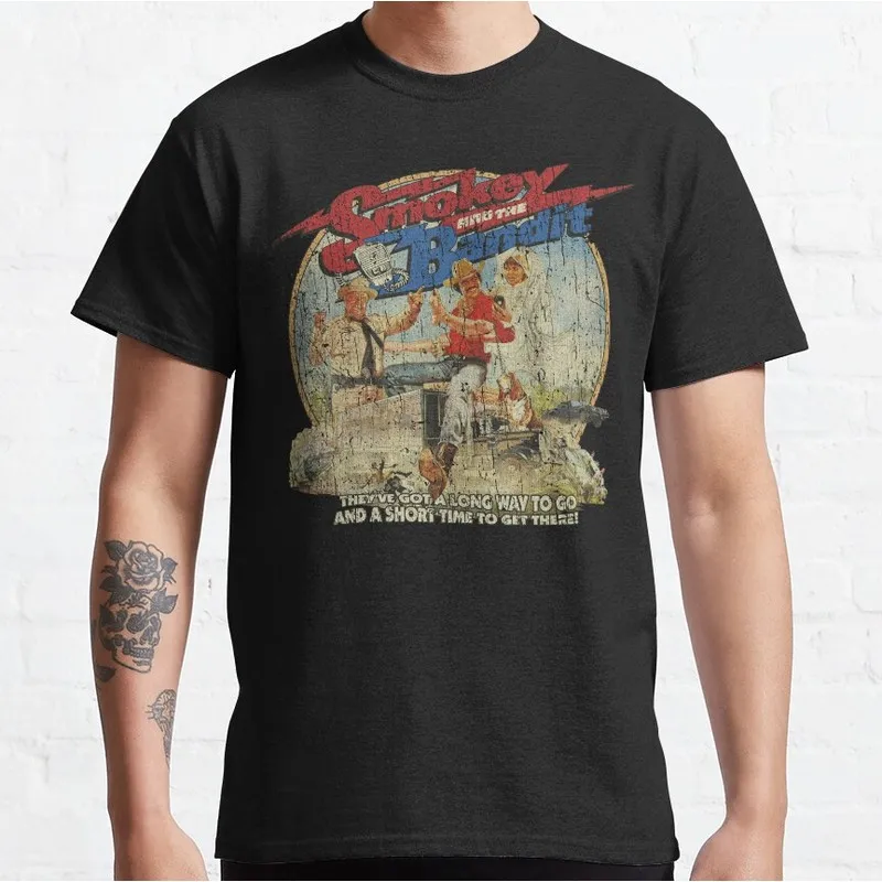 Smokey and the Bandit 1977 Vintage Hazzard County Racing Graphic T-Shirt Retro Car Tee Classic 80s TV Fan Gift Tops