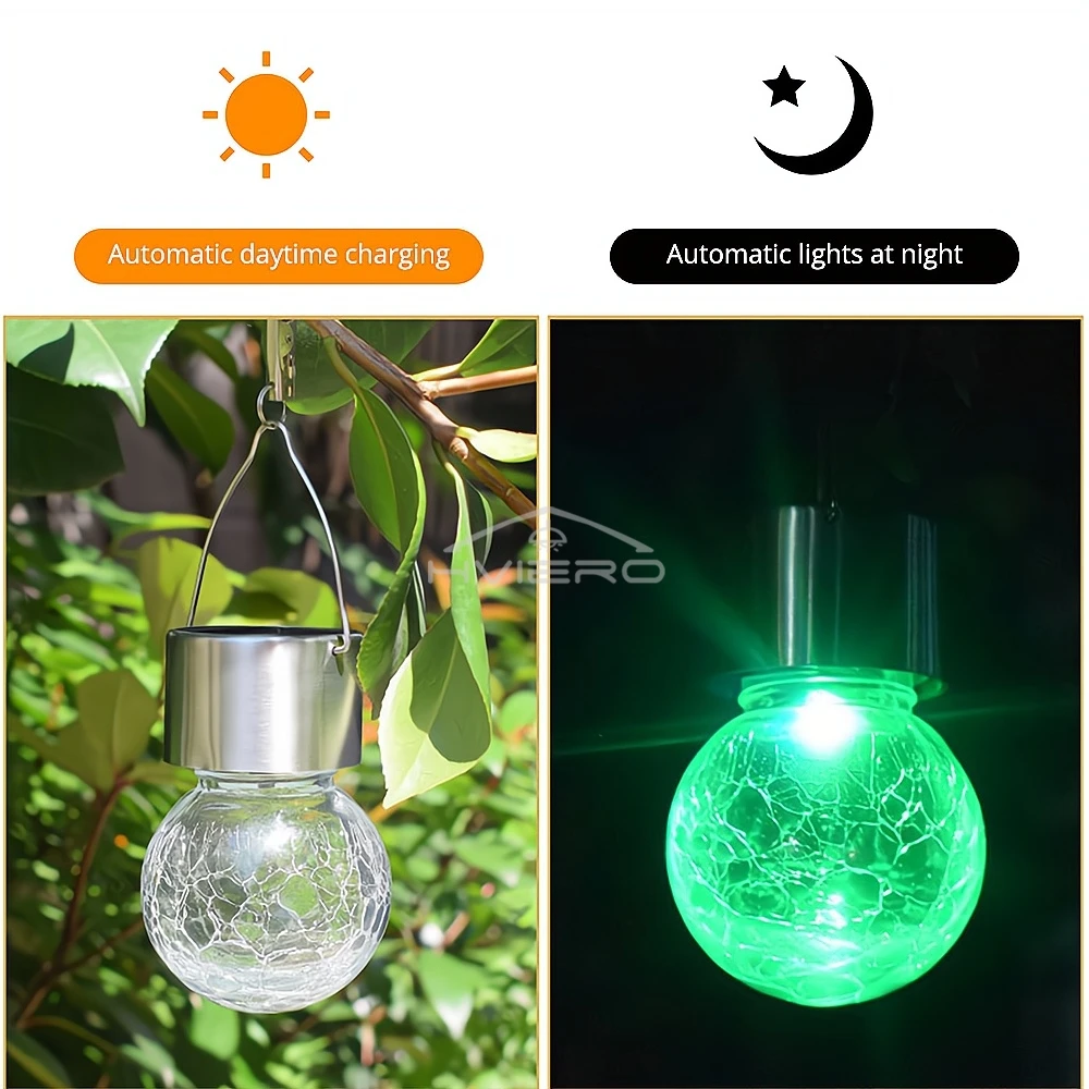 Solarleuchten, LED-Baum-Hängelampe, dekorative Landschaftsglas-Kronleuchter, wasserdichte Gartenvillen für den Außenbereich, ultrahelle Beleuchtung