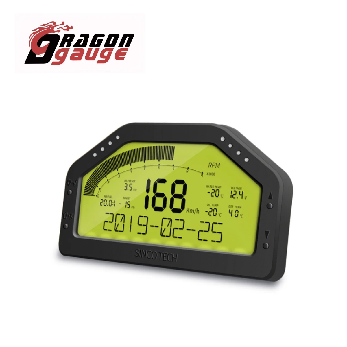 Rally Car Race Dash Panels LCD Digital Display 9 in 1 Gauge Sensor Kit Waterproof Race Dashboard DO908