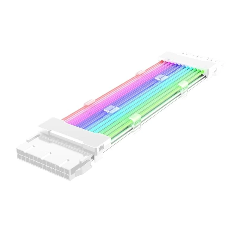 31BA PC CASE- ส่วนขยาย PSU RGB สาย 24PIN PCI-E GPU 8PINX2,8PINX3 เส้นนีออนสี ARGB Transfer Adapter 5V3PIN