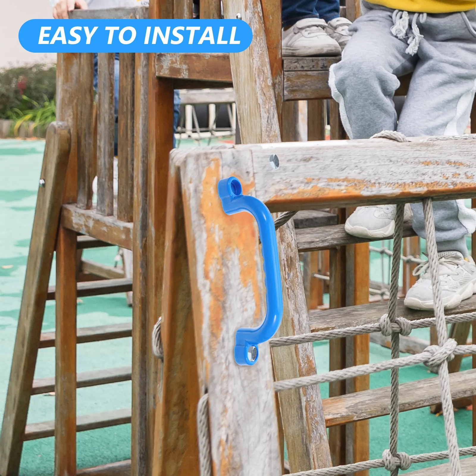 

2Pcs Playground Safety Grips Heavy Duty Climbing Frame Hand Grips for Children Swing Set Grab Assist Handle Outdoor Kids