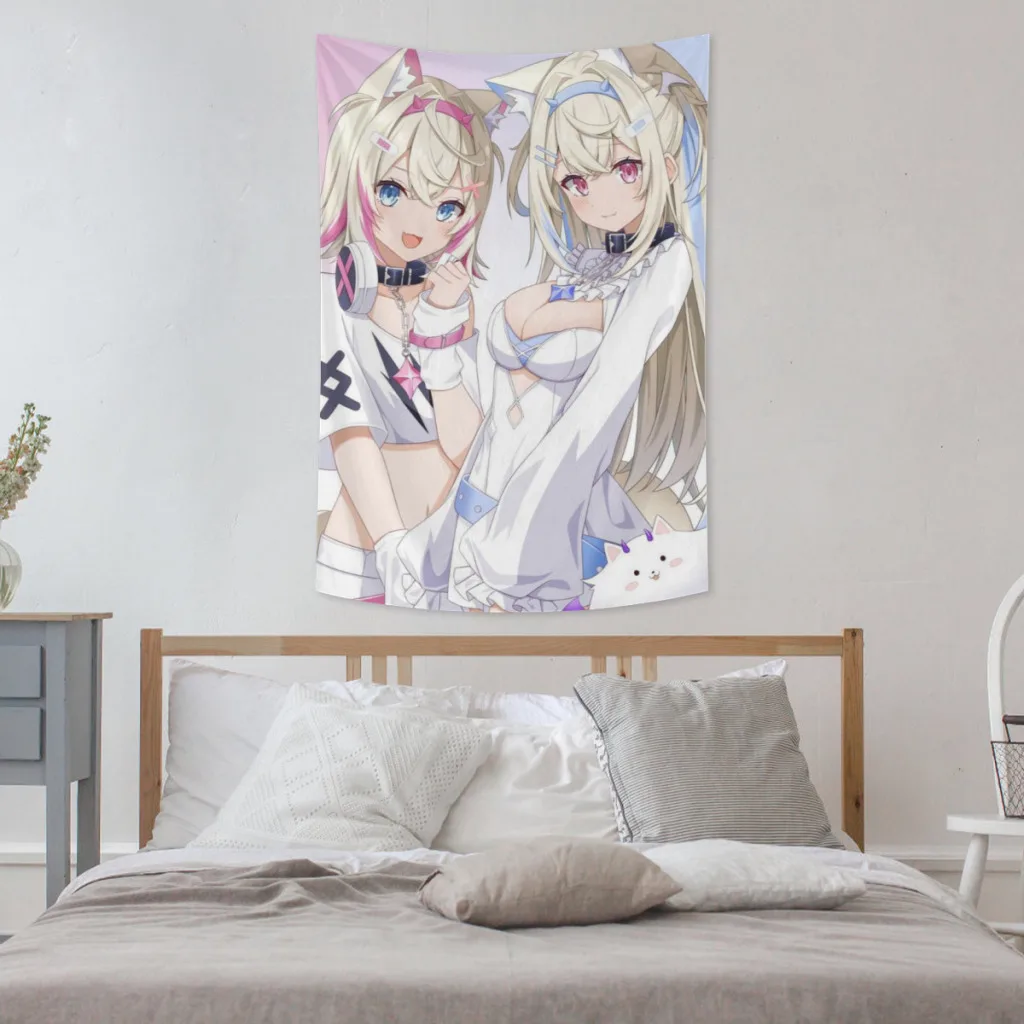 Anime Hololive Kawaii Tapestry  Home And Decoration Wall Art Tapestries