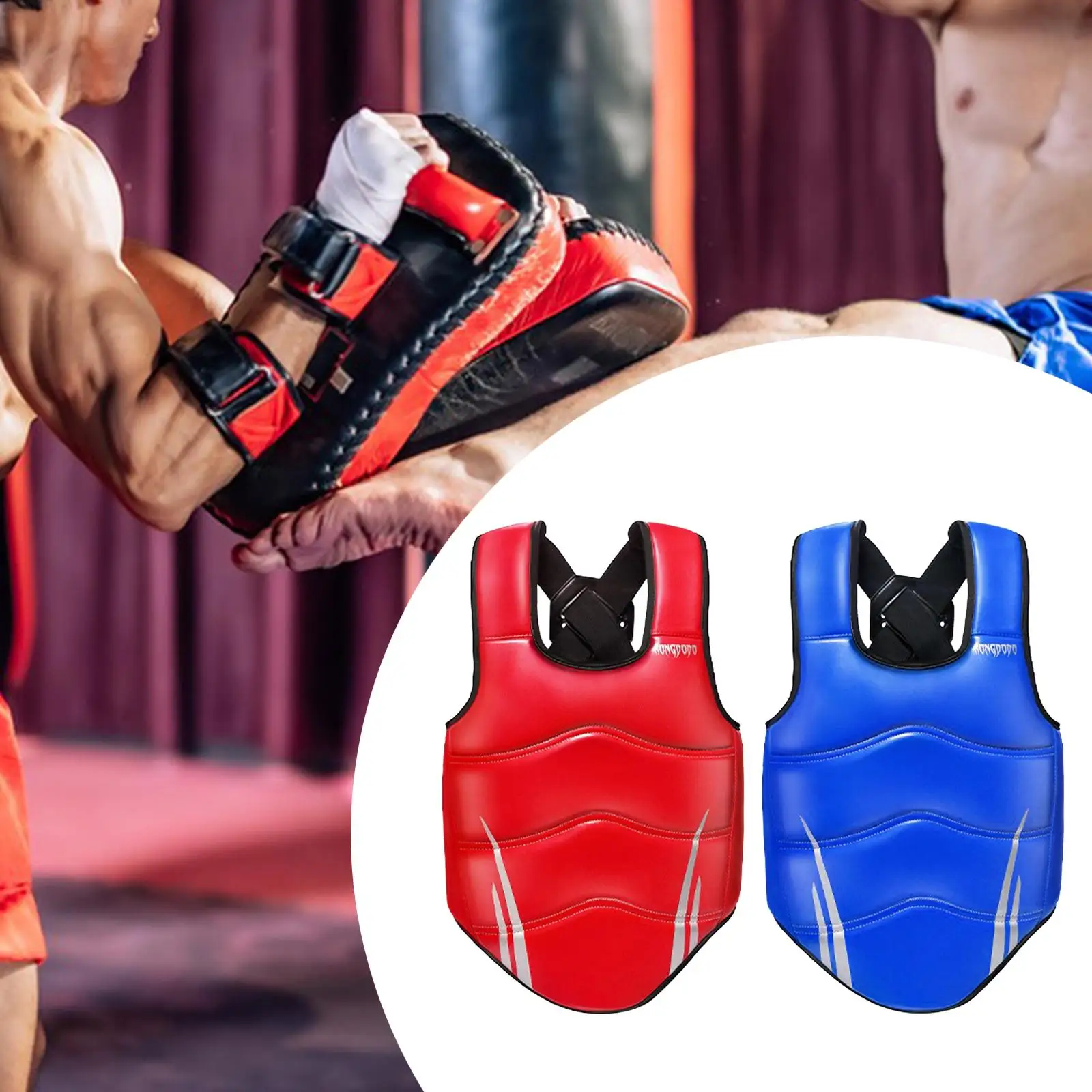 Karate Chest Guard Protection Pad Boxing Body Protector for Sanda Sports Gym