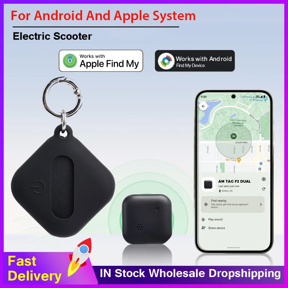 

Mini Smart GPS Tracker Locator Anti-Lost Device Universal for Electric Scooter Work for Android and Apple System Finder