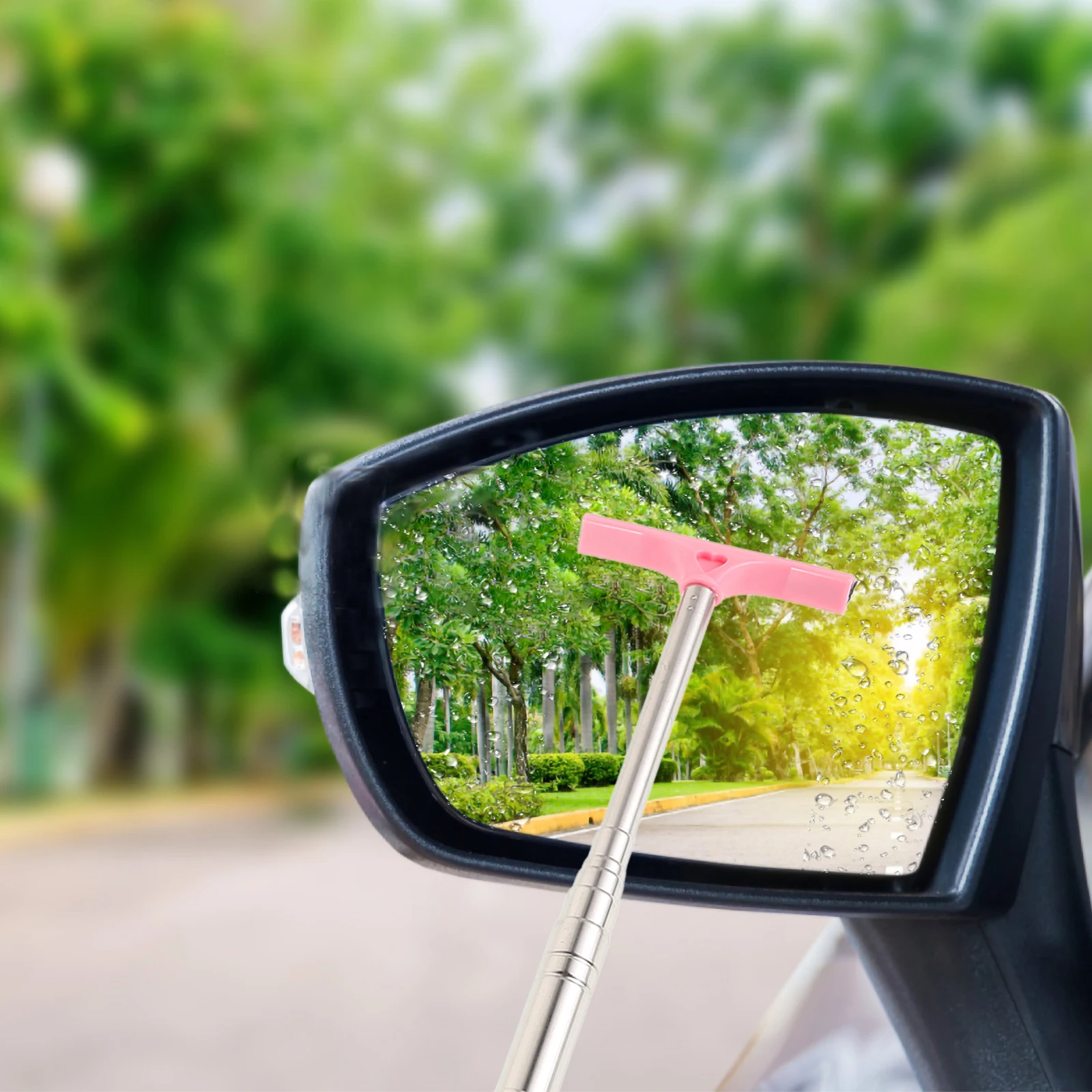 

Extendable Car Rearview Mirror Wiper Long H Squeegee Window Cleaner Windshield Scrubber Glass Brush Home Use Stretchable