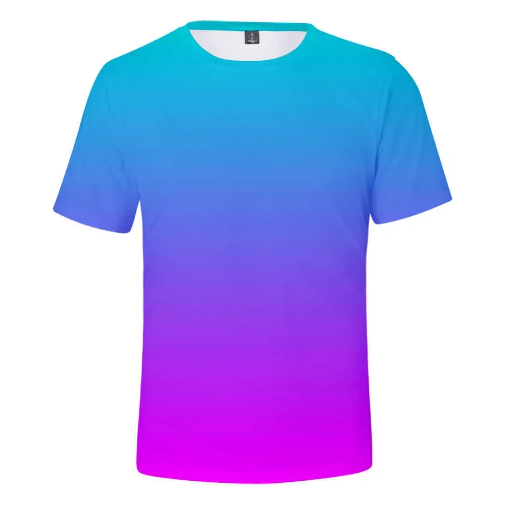 Neon T-Shirt Men/Women Summer green T shirt Boy/Girl Solid Colour Tops Rainbow Streetwear Tee Colourful 3D Printed Kids 210716