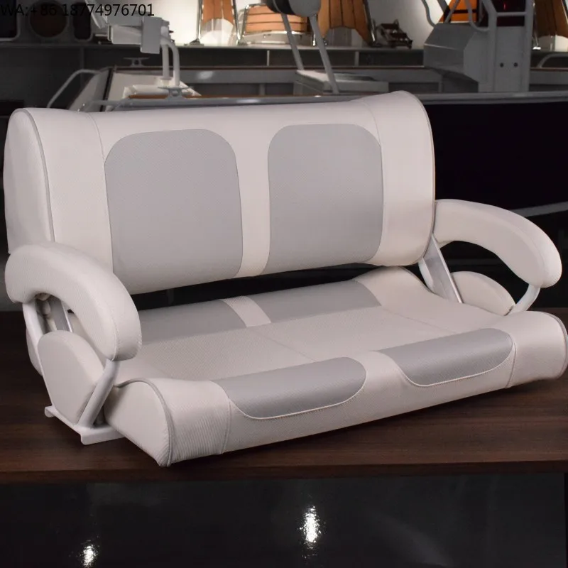 2025 Manufacturer New Design Custom Leather Color Marine Double Boat Seat Universal Yacht Marine Bench Boat Seat with Arm