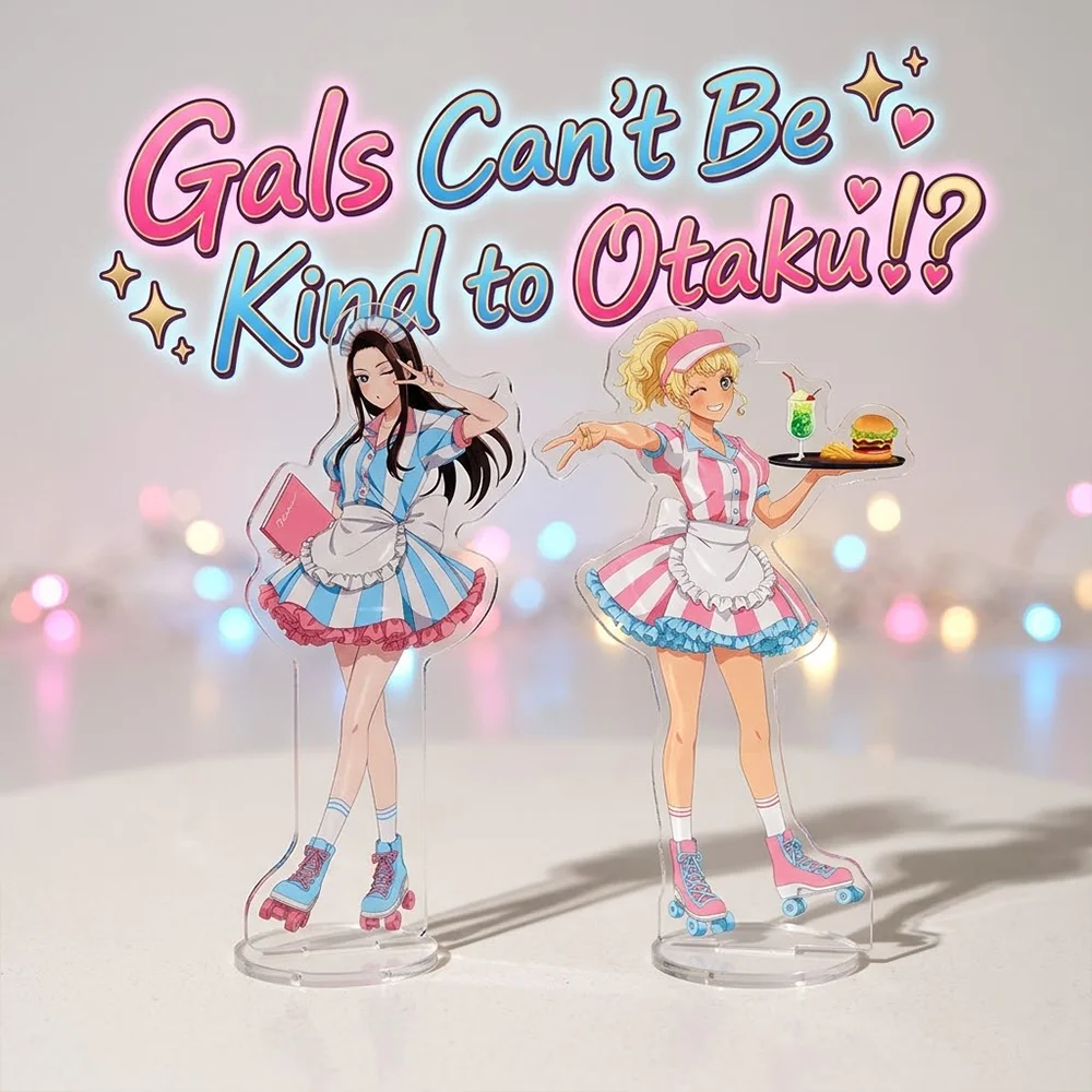 Gals Can't Be Kind to Otaku 15CM Double Sided Acrylic Stand keychain 2026 New Anime Stand Kei Amane Kotoko Desk Decor Fans gift