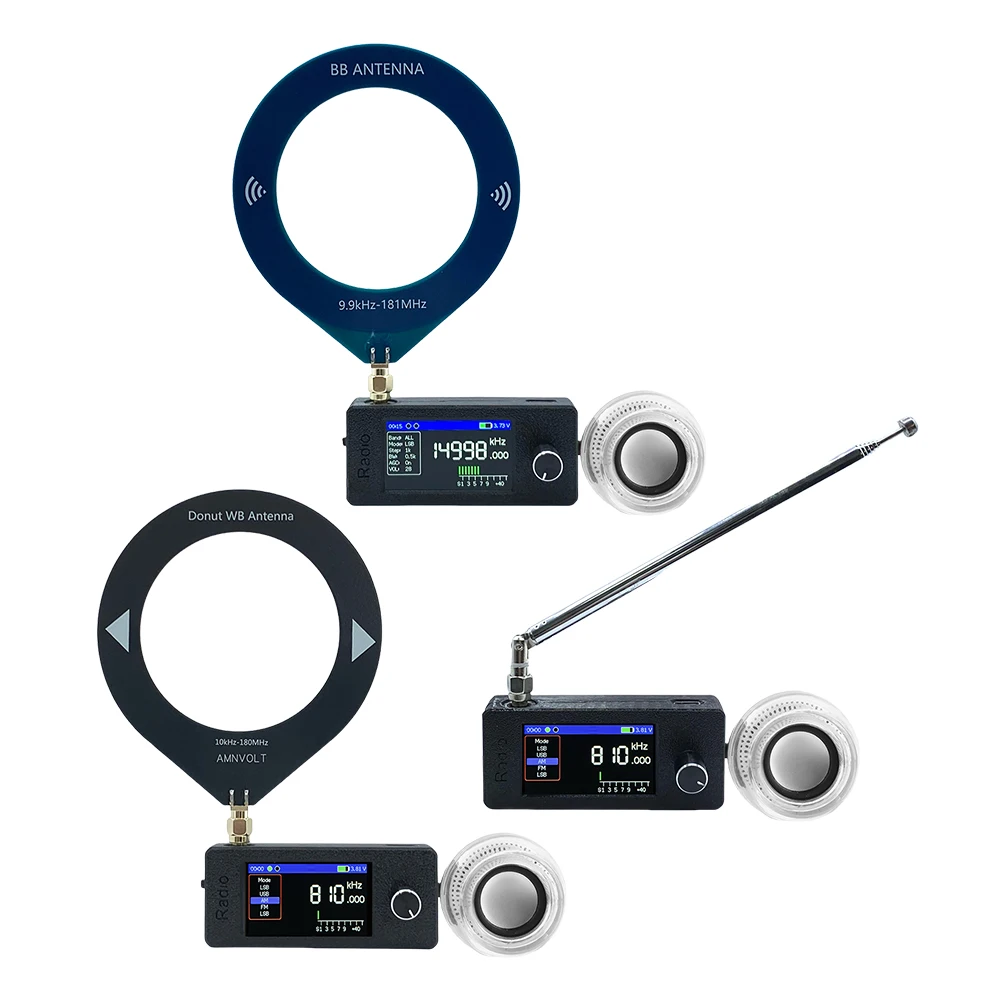 Pocket Radio LSB USB AM FM All Band Radio Receiver with External Speaker SI4732 0.5-108mhz HF SW MW VHF Radio