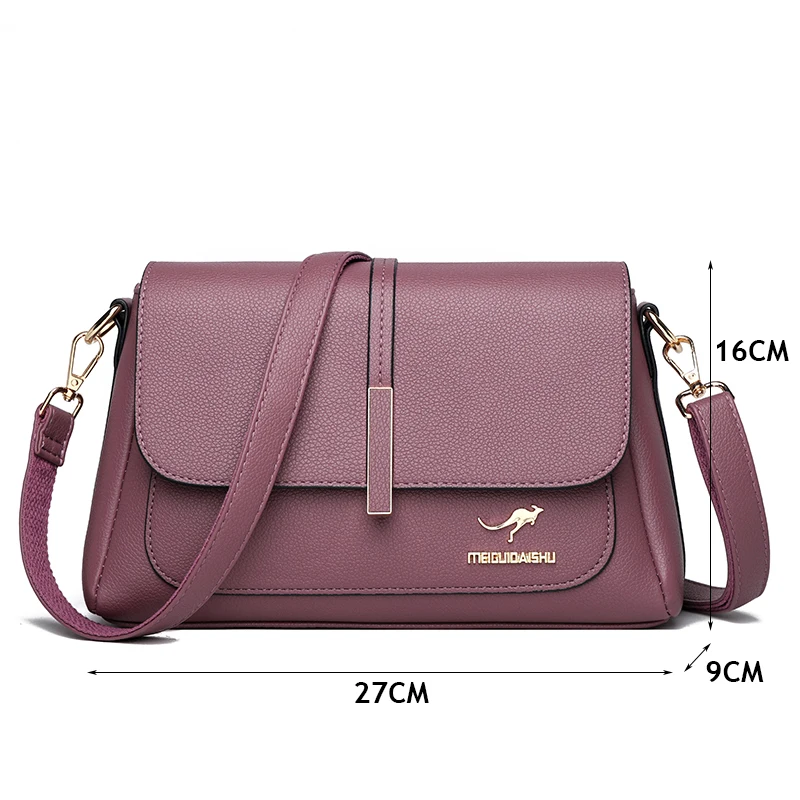 Fashion Handbag for Women Famous Brand Ladies Shoulder Messenger Bags Designer High Quality Leather Crossbody Bag Female Purse