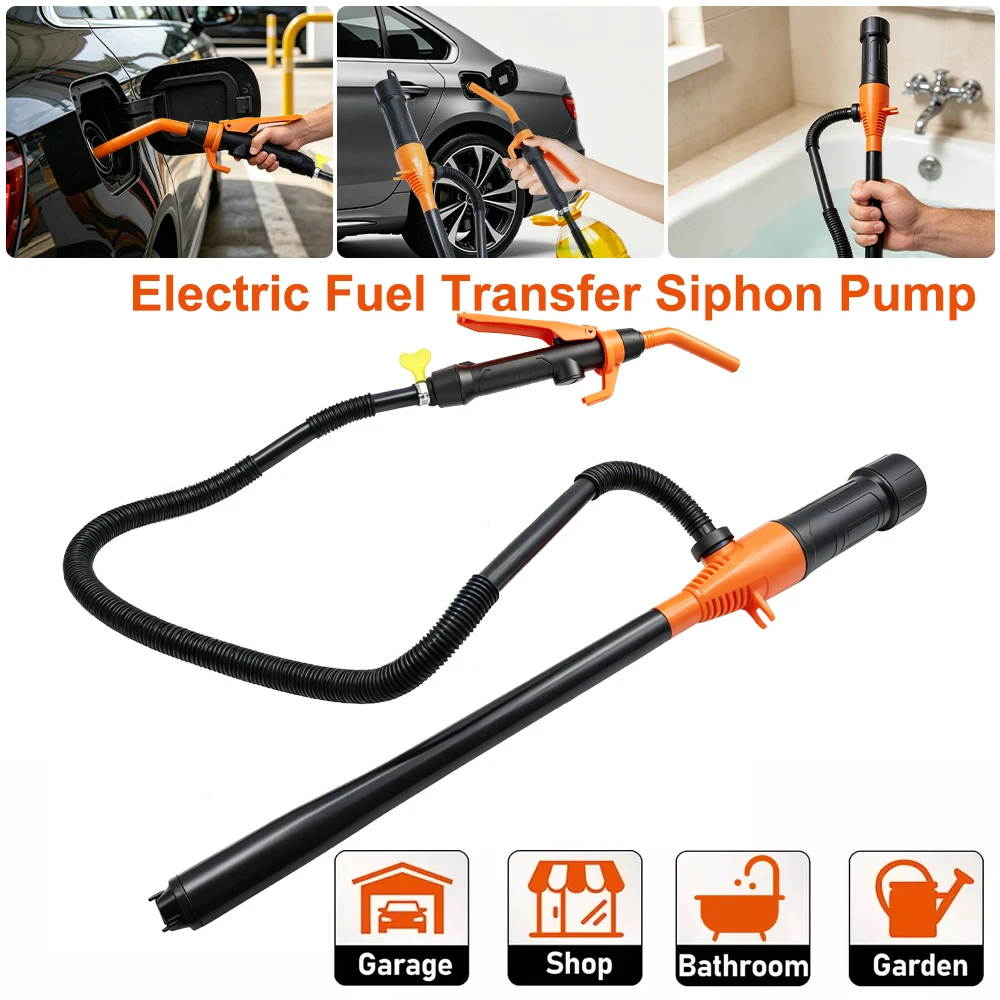 Portable Car Gas Oil Pump Fuel Tank Tools Vacuum Pumps Car Hose Water And Oil Absorption Sucking Pipe Electric Automatic