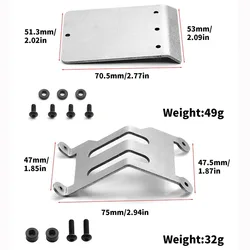 Aluminum Alloy Roof/Rear Bumper Skid Plate Armor for 1/10 Tamiya 2WD BBX-01 BB-01 RC Car  Replacement Upgrade Part Accessories