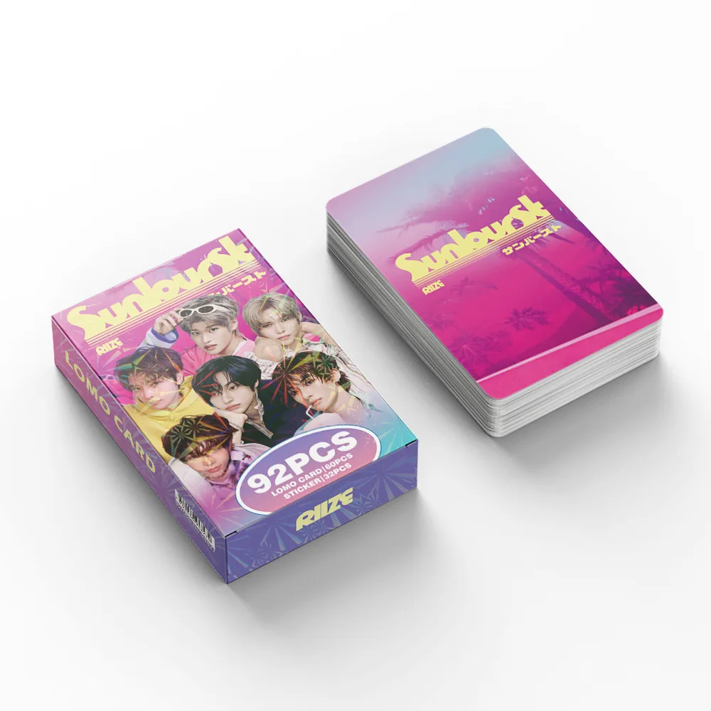 92 small cards of boy band Sunburst, photo cards, journal stickers, LOMO cards, greeting cards, fan collectible cards, gifts
