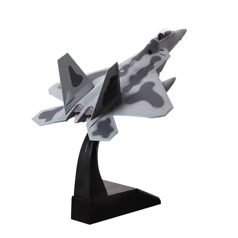 1/100 Die-Cast American F-22 Fighter Raptor Plane Aircraft Model Keepsake Raptor Aircraft Diecast Model W/ Stand Kids Gift