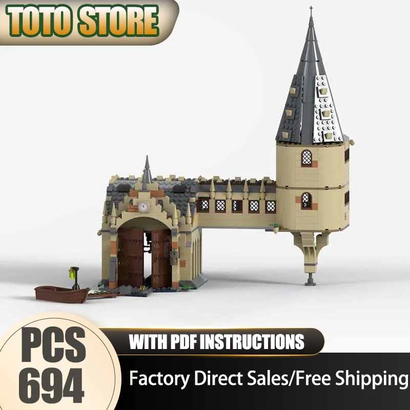 

Popular Movie Model Moc Building Blocks Bridge House Model Technology Brick DIY Famous Scene Assembly Construction Holiday Toys