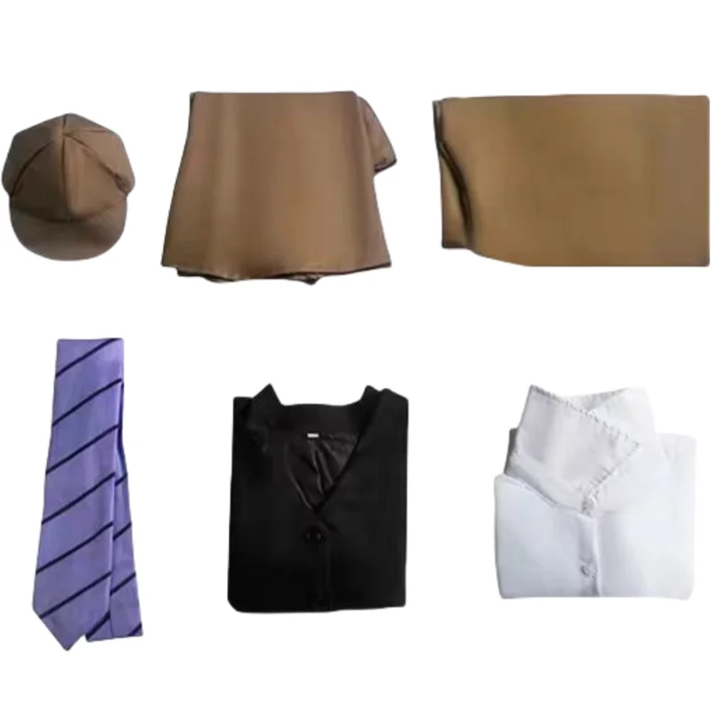 Edogawa Rampo Cosplay Costumes Anime Bungo Stray Dogs Japanese reasoning master Detectives Brown clothes and hat For Comic-Con