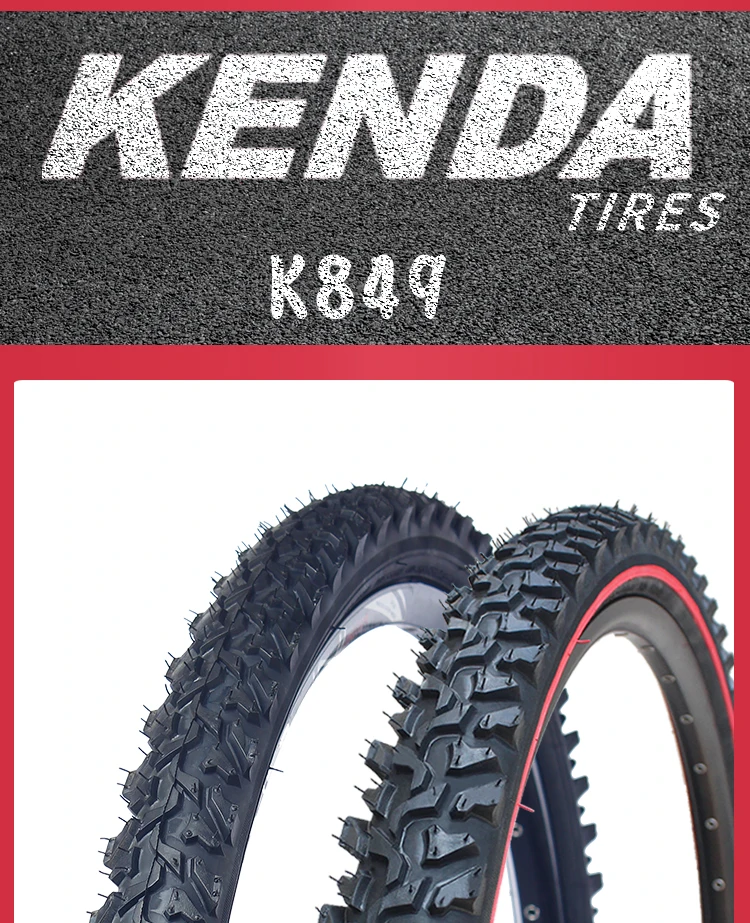 2PCS KENDA K849 24/26 zoll Berg MTB Fahrrad Reifen BMX 24*1,95/26x1,95/2,1 Schwarz Rote Linie Verdickt Cross-country Reifen – Detail 1