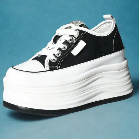 Women's Sneakers Platform Breathable Leather Shoes Fujin