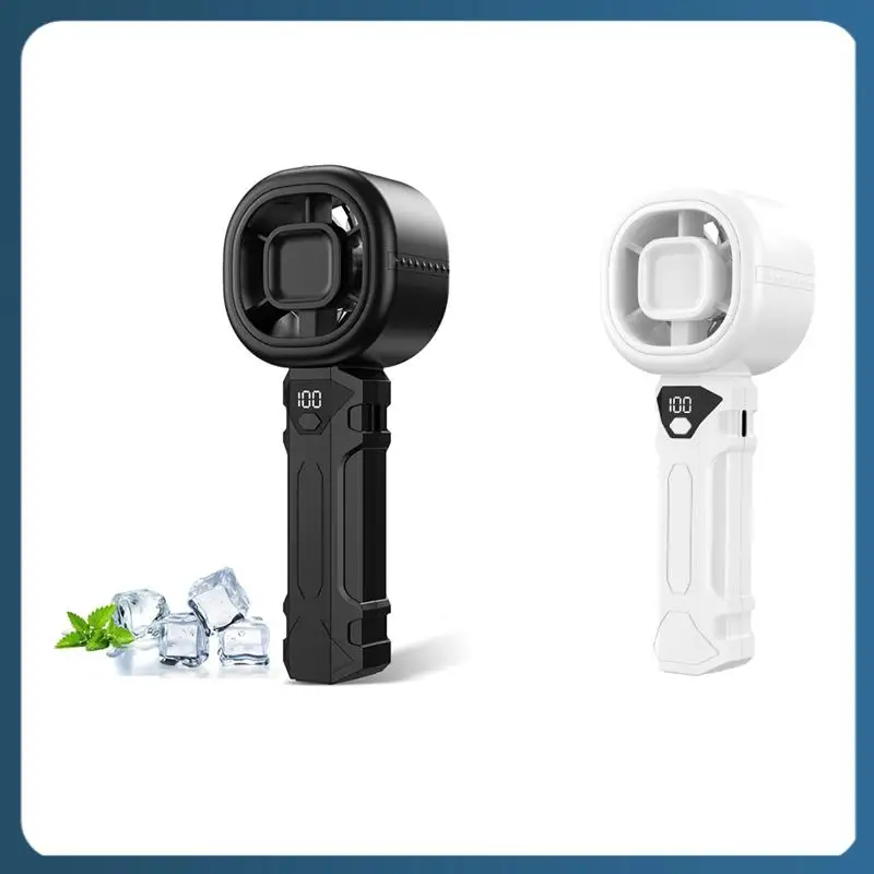 

AB02 Portable Handheld Fan,Personal Fan With Digital Display,3 Wind Speeds,3000Mah Battery USB Rechargeable