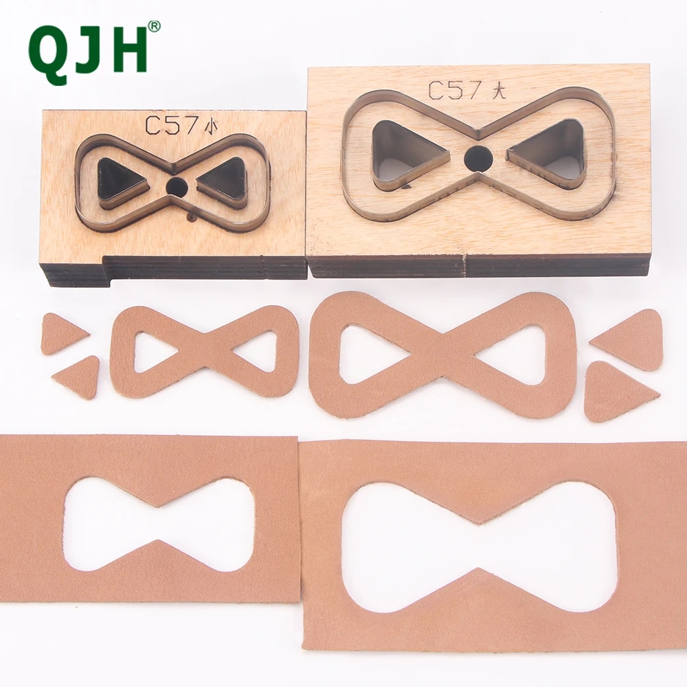 QJH Leather Metal Cutting Dies, Backpack Strap Cutting Dies, Hand Bow Knot Cutting Dies, DIY Leather Cutting/Punch Die Cut Mold