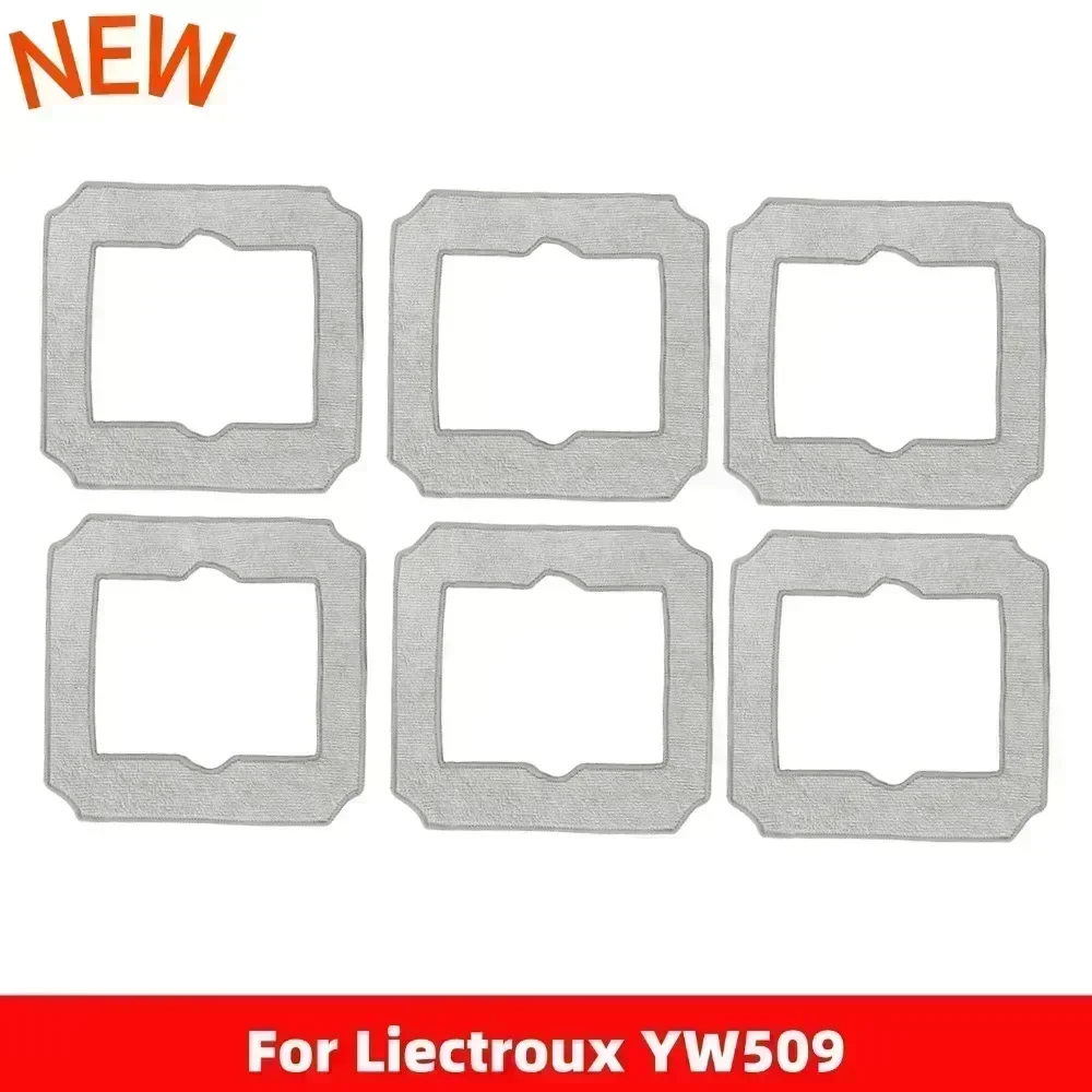 6pcs Mopping Pad For Liectroux YW509 Robot Vacuum Cleaner Replacement Spare Part Washable Microfiber Home Appliance Parts