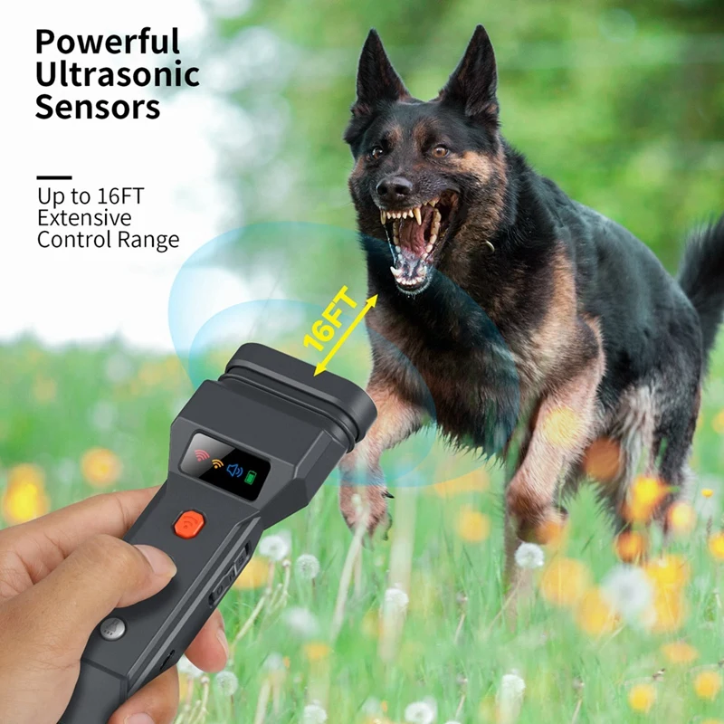 N30 Ultrasonic Dog Repeller Bark Deterrent Devices Rechargeable Multifunctional Anti-Noise Anti-Barking Pet Dog Trainer