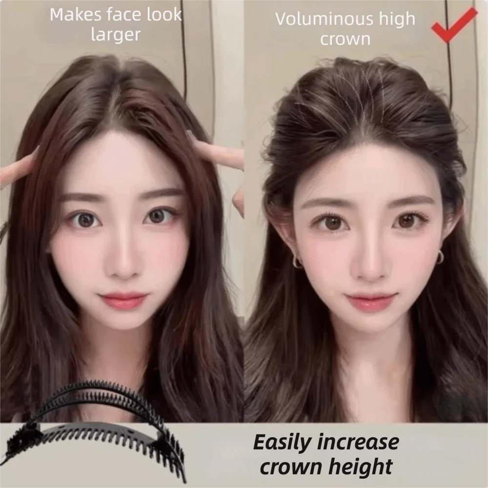 Invisible Hair Volume Enhancer Comb Cushion Stable Hair Roots High Crown Volumizing Fiber Insert Comb Heightening