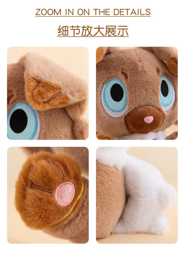 35cm Rockruff Sprigatito Sitting Posture Plush Toys Large Anime Doll Cute Pillow Cartoon Plushie Stuffed Gift for Kid Christmas
