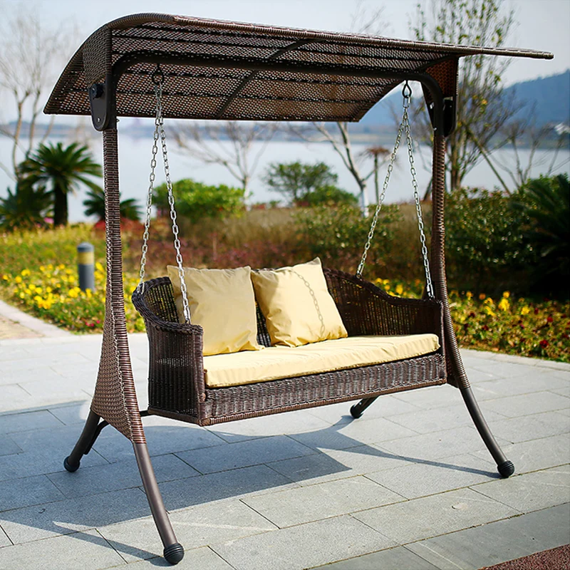 Outdoor Swing Hanging Chair Indoor Double Cradle Chair Balcony Rattan Chair