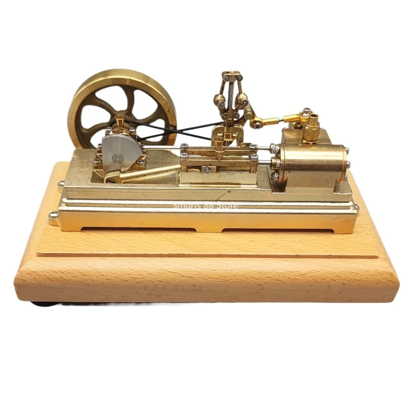 Modelo de motor Horizontal de Metal S10, modelo de motor de vapor de un solo cilindro, barco de vapor RC, modelo de potencia, juguete de experimento de física