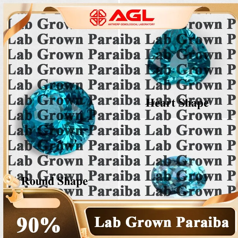 

Par-Lab Grown Paraiba Charm Gemstone - Multi-shape, for DIY Ring/Necklace/Bracelet, with Selectable AGL Certificate