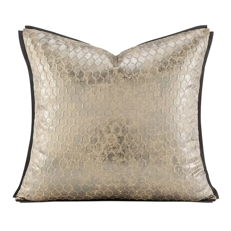 Luxury Gold Texture Pillows Water Wave Diamond Cushion Case Bright Decorative Pillow Cover For Sofa Chair Home Decorations