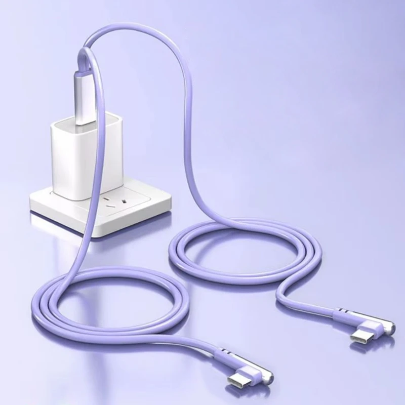 

Двойной изгиб USB Type C Кабель сплиттера 66 Вт быстрая зарядка 480 Мбит / с передачи данных для мобильных игр и зарядки