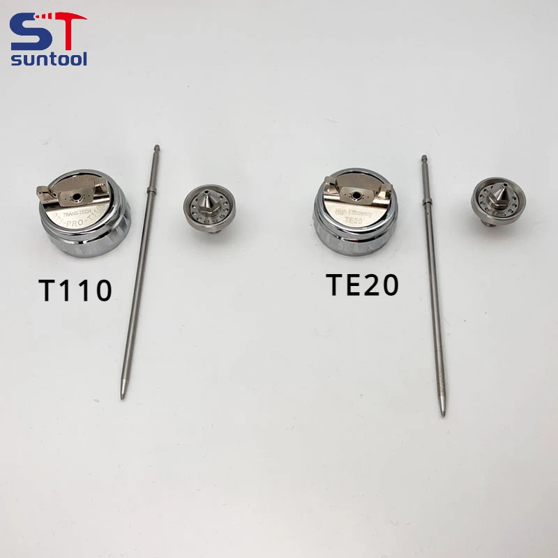 Suntool Pro Lite Kit Pistola Bocal Conjunto de Agulhas e Tampas T110 Te20 1.3 mm 1.8 mm