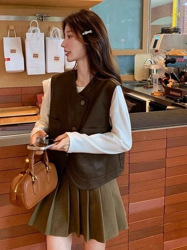 

Жилеты Жилеты Тонкий женский жилет Женский топ Летний вязаный крючком Открытый вязаный круглый воротник Укороченный Мягкий воздушный Повседневный отдых Легкий сексуальный