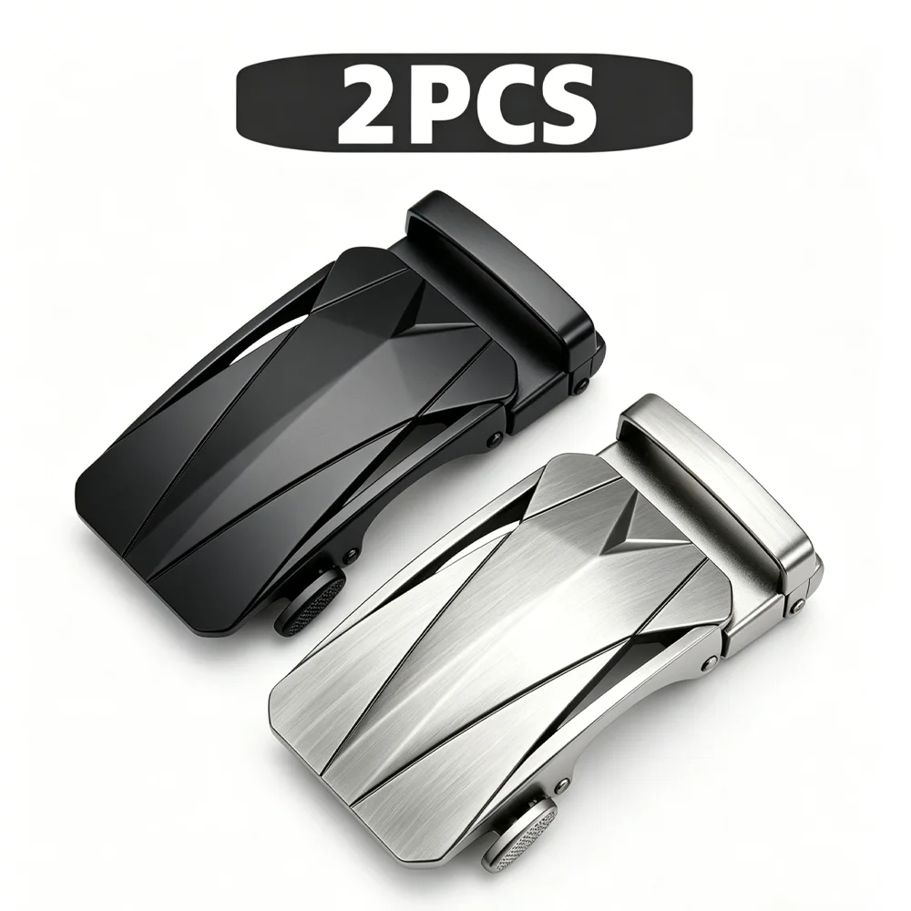 Minimalist Alloy Belt Clasp Single Buckle Head Replacement Fit 3.2-3.5cm Automatic Ratchet Belt Strap Only Buckle No Belt