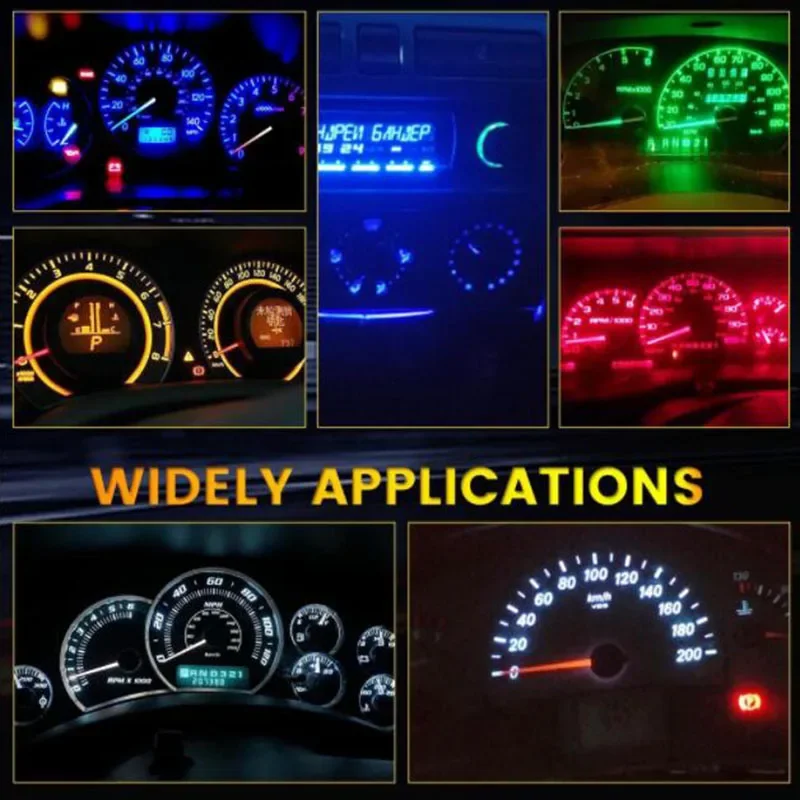10/5Pcs T5 B8.5D 1SMD Car Lights 5050 Gauge LED Indicator Bulbs Dashboard Side Interior Dash Lights Auto Accessories Interior