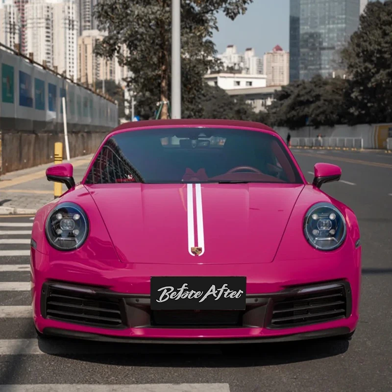 In de fabriek aangepaste zelfherstellende 7,5 mm dikte glanzende robijnrode TPU-kleur PPF autolakbeschermingsfilm