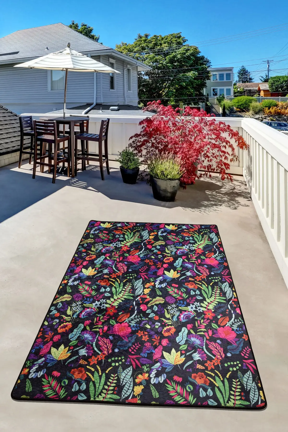 

DOLBOVI Pictura black balcony and terrace carpet