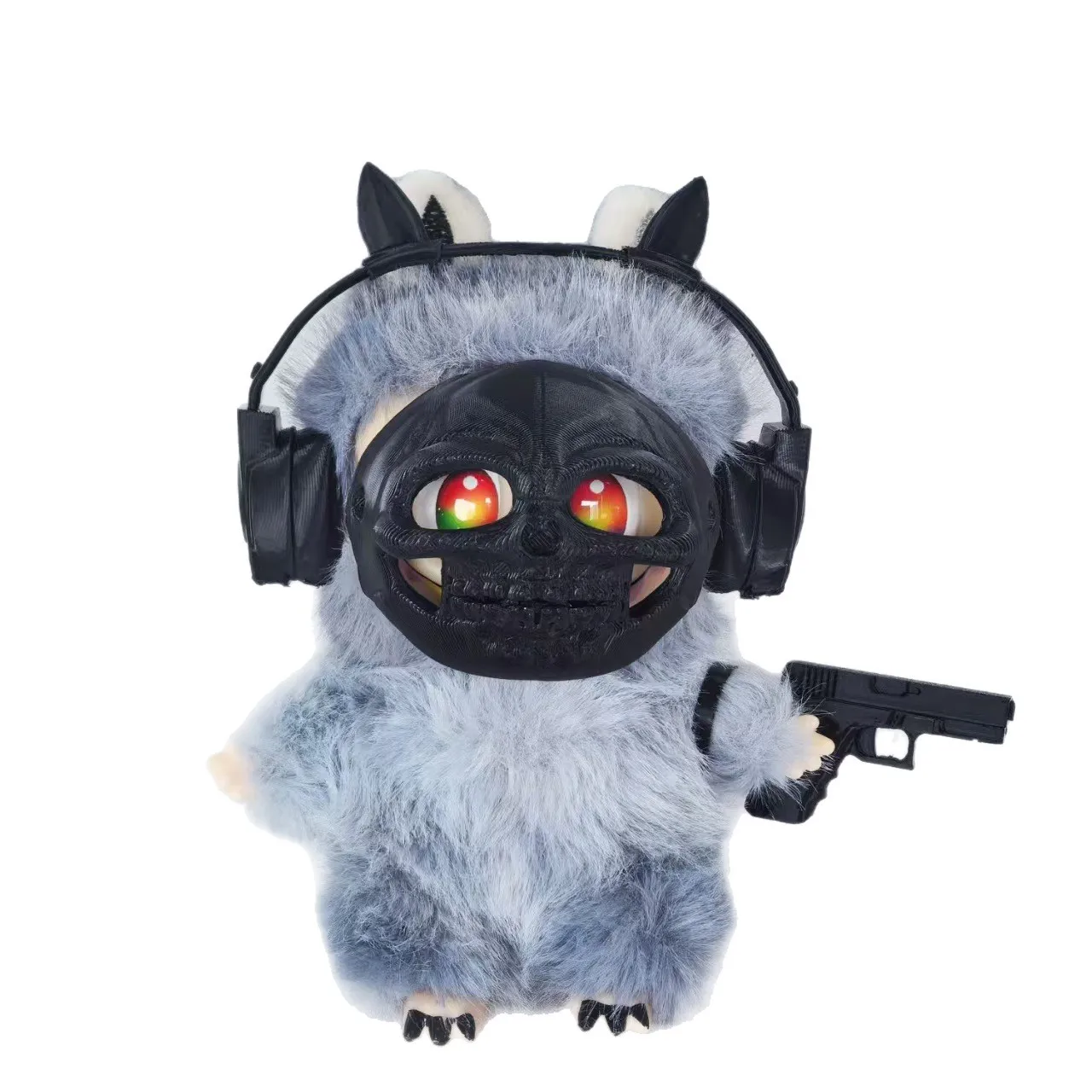 Nieuw Voor Labubu Halloween Grappige Kit-Creatief Masker + Koptelefoon + Gun Beweegbare Pop DIY Accessoires, ultieme Outfit voor Labubu V1 V2