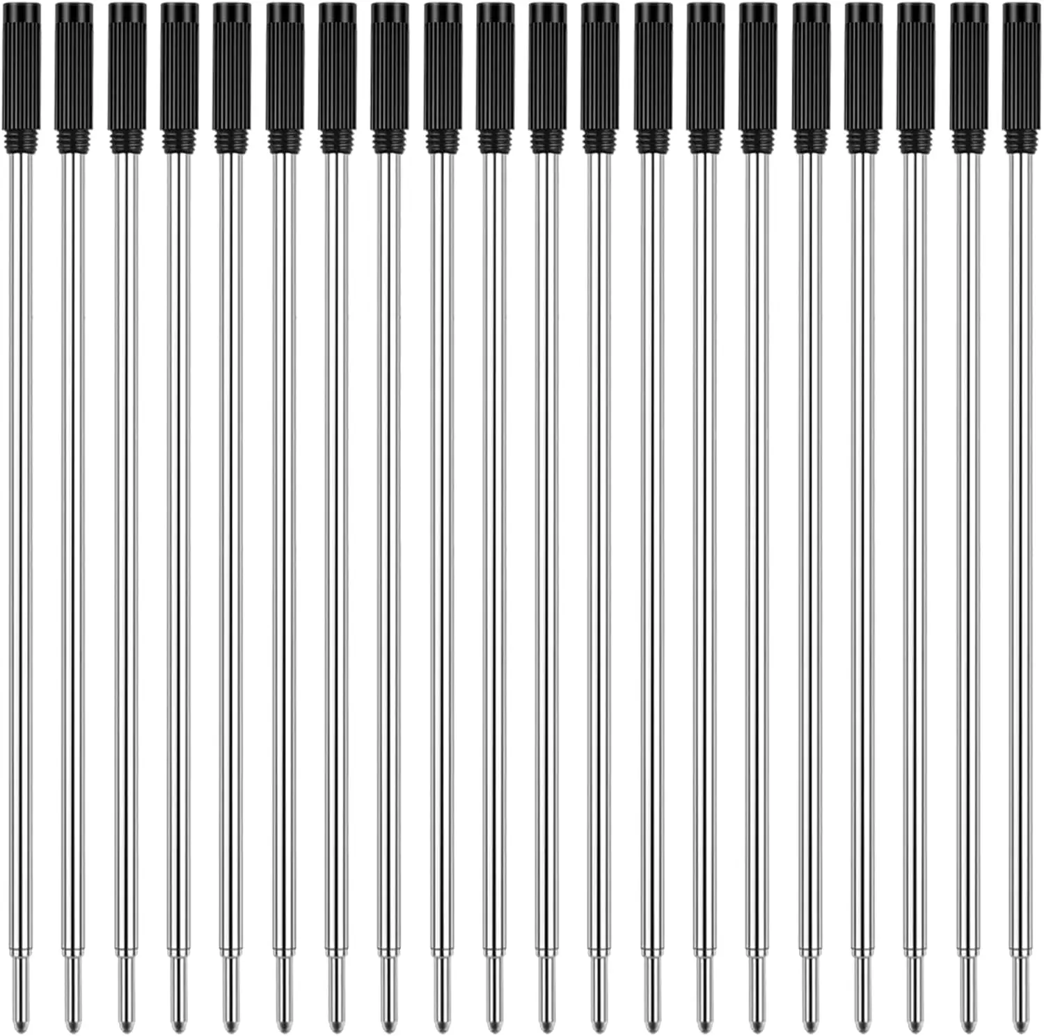 Ballpoint Pen Refills 20 Pack, 1.0mm Medium Point-10 Black & 10 Blue, Smooth Writing Replaceable German Ink Refill view 6