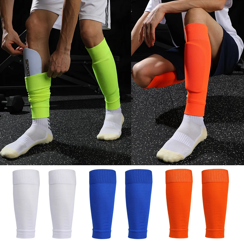 Elasticity Soccer Shin Guards Adults Kids Men Plus Size Leg Cover Calf Sleeve Sport Football Pads Kicking Ball Protection Gear