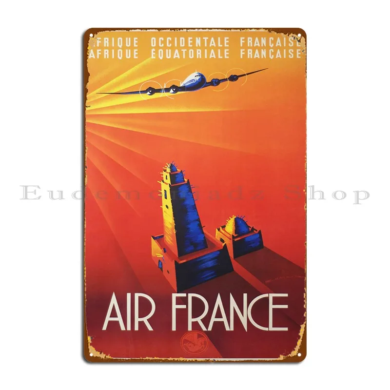 Air France Vintage Poster Metal Signs Vintage Designing Custom Wall Decor Printing Tin Sign Poster