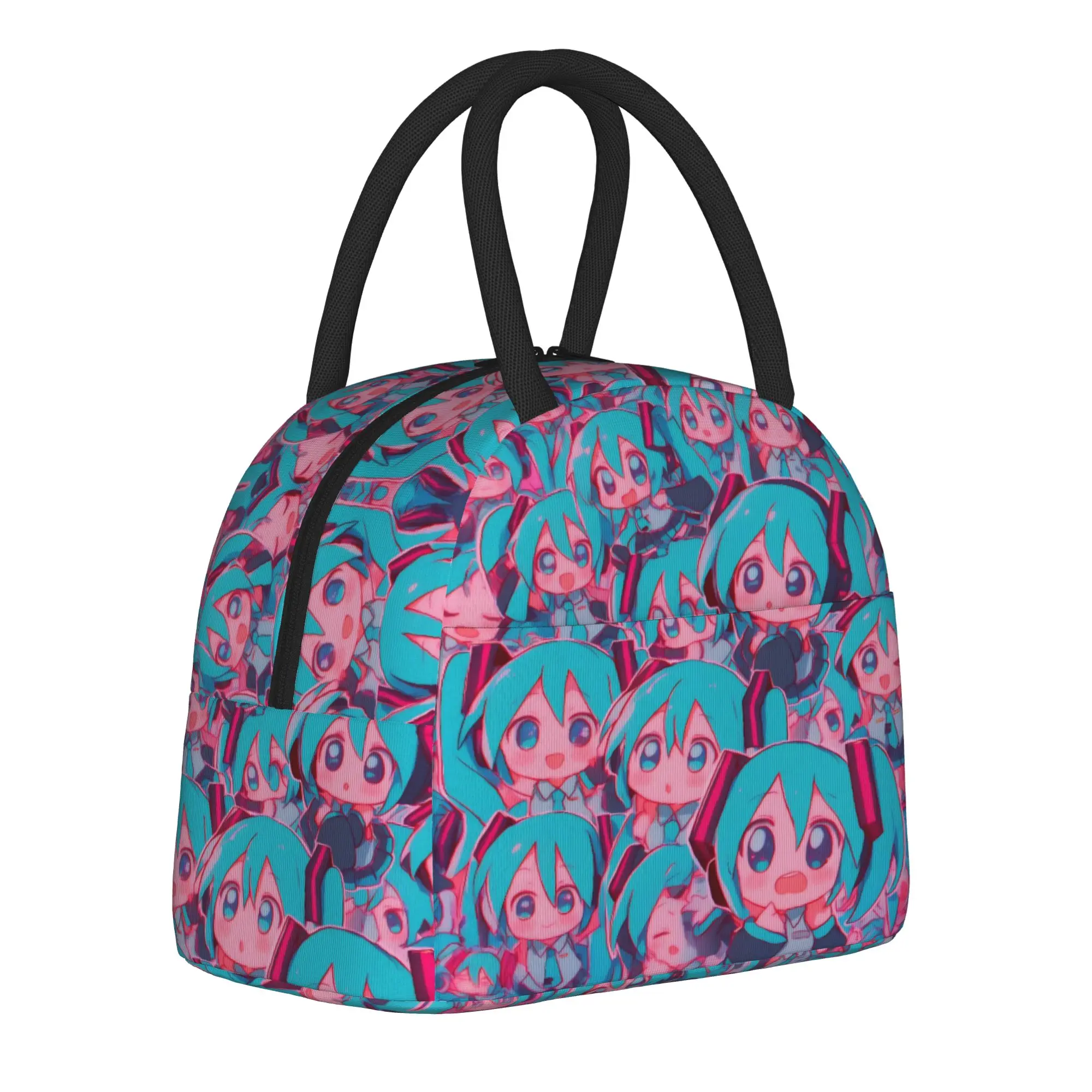 Hatsunes Mikus Merch Insulated Lunch Bag For Office Food Container Leakproof Thermal Cooler Bento Box