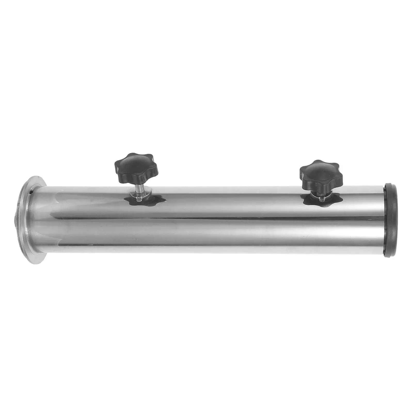 1Set Patio Umbrella Base Heavy Duty Metal Stand with Stainless Steel Tube Sleeve and Real Marble Anchor for Yard Deck Seaside