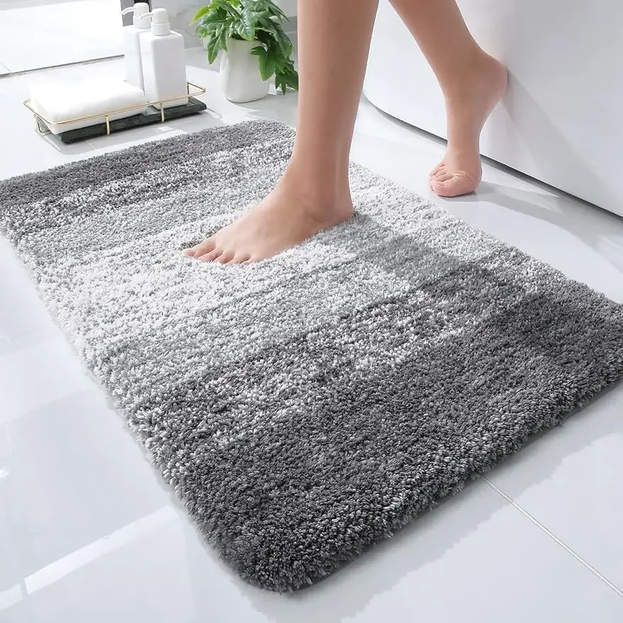 

Luxury Bathroom Rug Mat 24x16, Extra Soft and Absorbent Microfiber Bath Rugs, Non-Slip Plush Shaggy Bath Carpet, Bath Mats