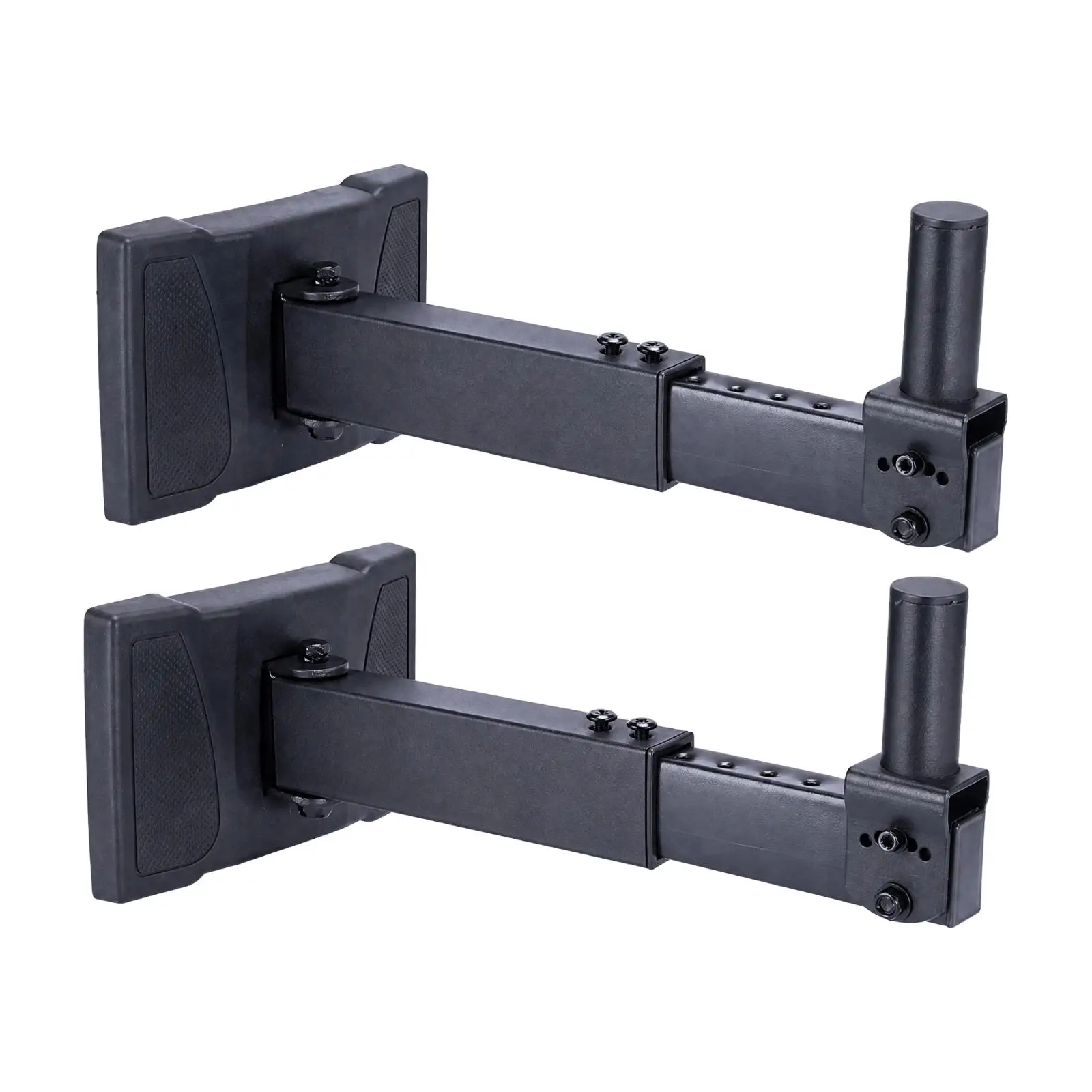 2 Pieces Adjustable Speaker Wall Bracket Heavy Duty Telescoping Speaker Mount Swiveling Swivel for Home Theater, Studio