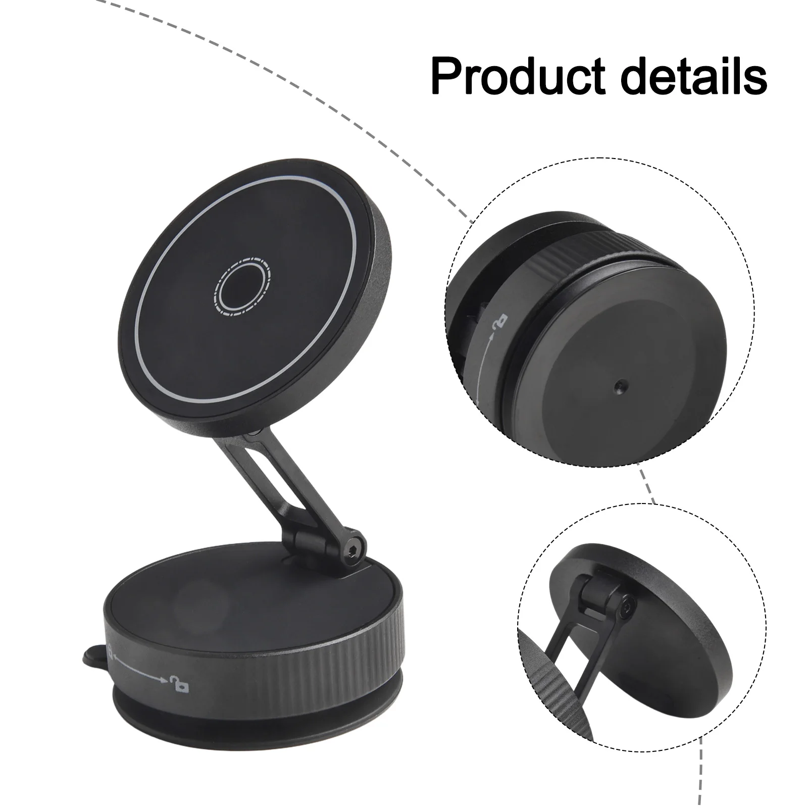 

Robust Zinc Alloy Holder Auto Accessory Adjustable Viewing Angle Car Phone Holder Compact Storage Solution Easy To Use