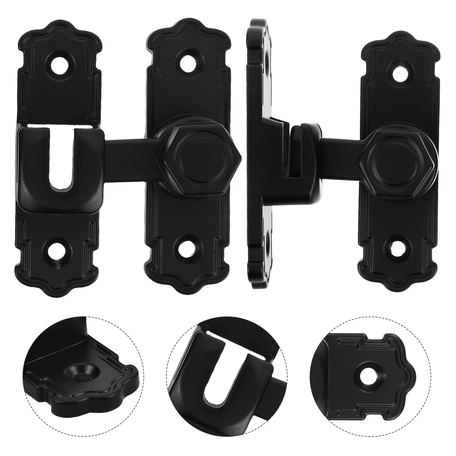 

2Pcs Stainless Steel Door Latch Lock Bathroom Partition Hardware No Drilling Required Universal Design