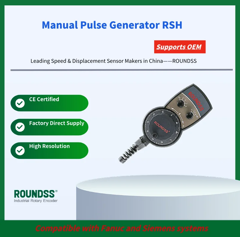 Sealed Plastic Magnetic Encoder CNC Handwheel MPG 4/5/6 Axis with E-stop    Spiral Cable